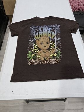 Marvel Brown Kids Short Sleeve 'Tiny Groot' Graphic Tee